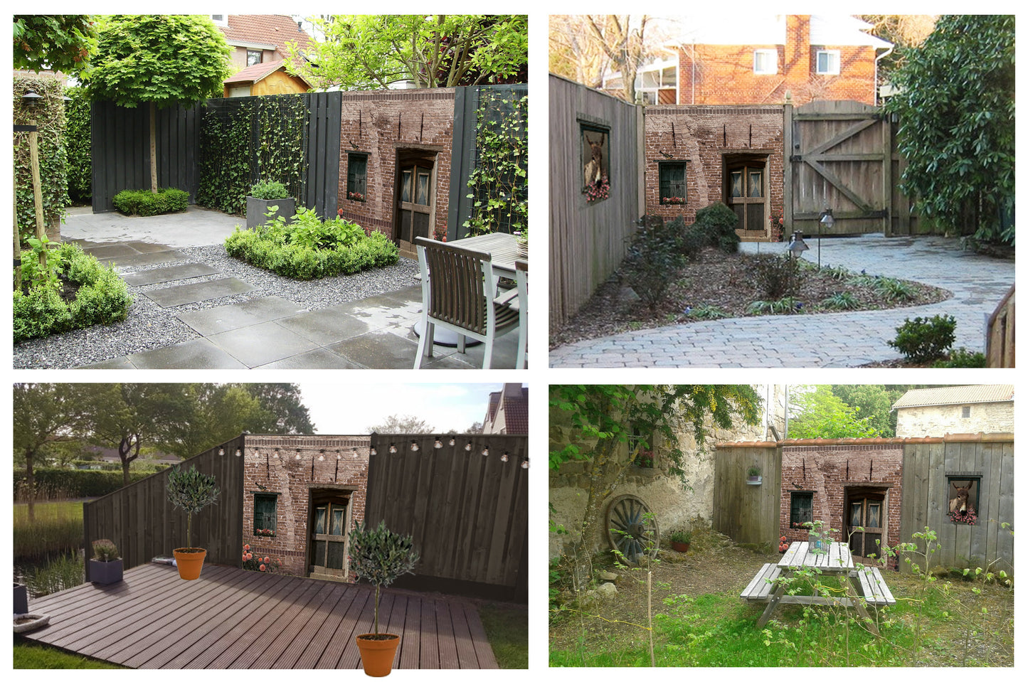 Schuttingzeil Oude Deur 'Baksteen'