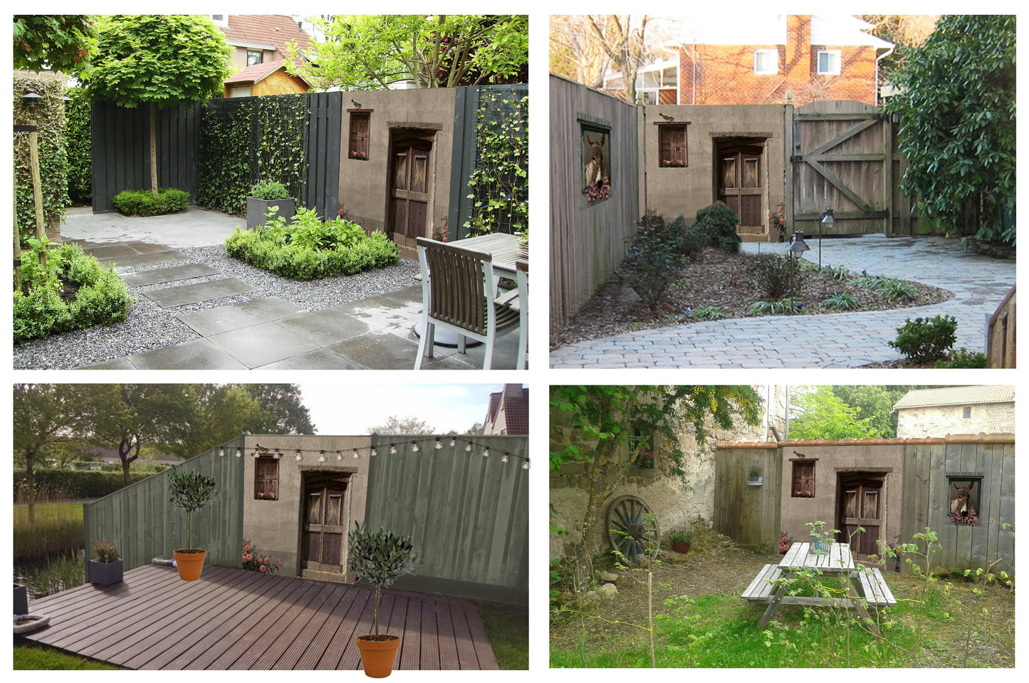 Schuttingzeil Oude Deur 'Grijs'