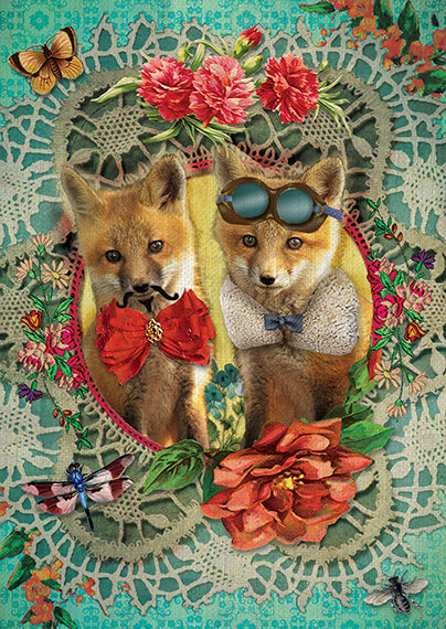 Postcard Foxes