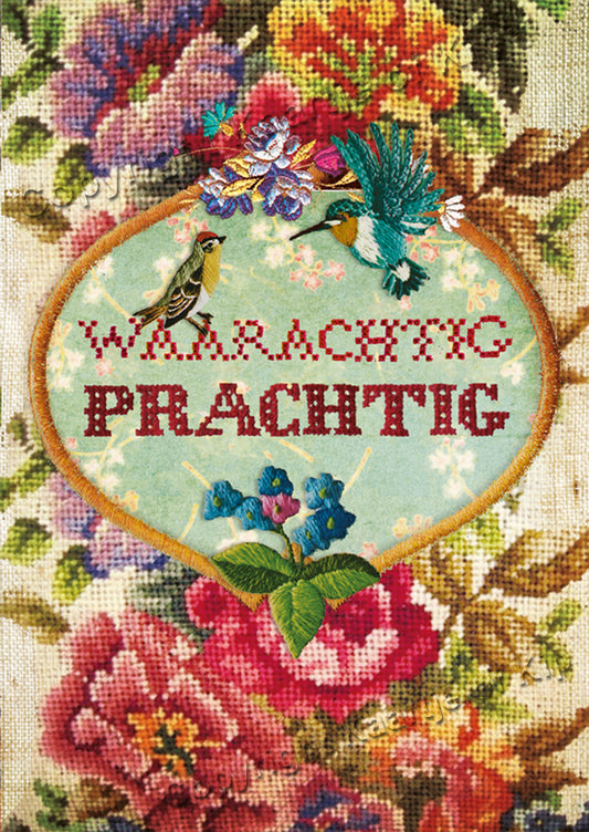 Luxe wenskaart 'Waarachtig Prachtig'