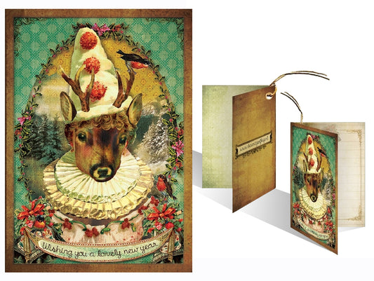 Kerst Kadokaartje 'Wishing Deer'