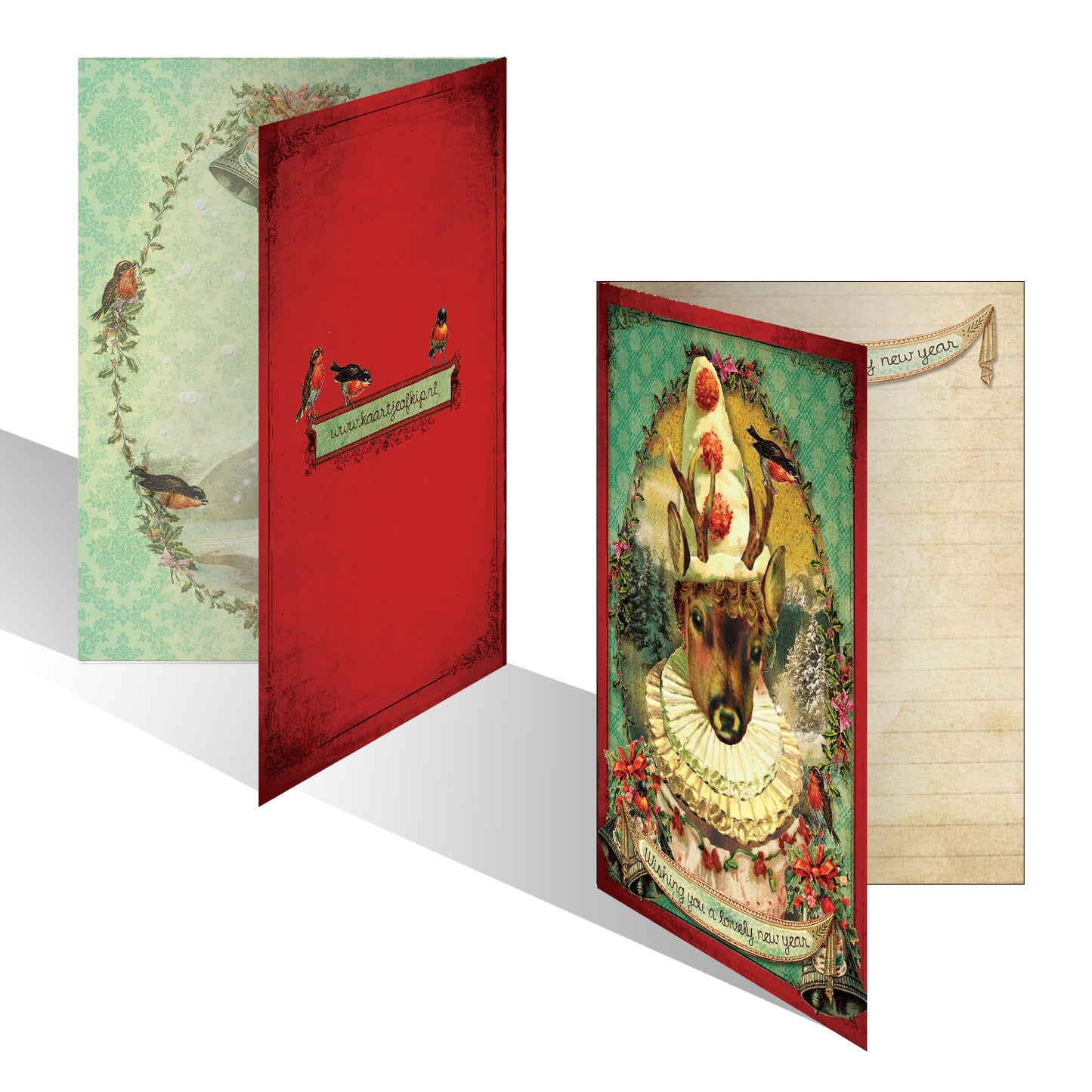 Luxe Nieuwjaarskaart 'Wishing Deer'