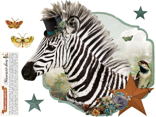 Muursticker Zebra