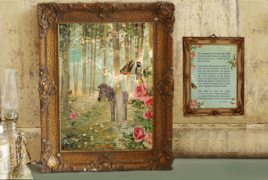 Poster Zebra in 't bos