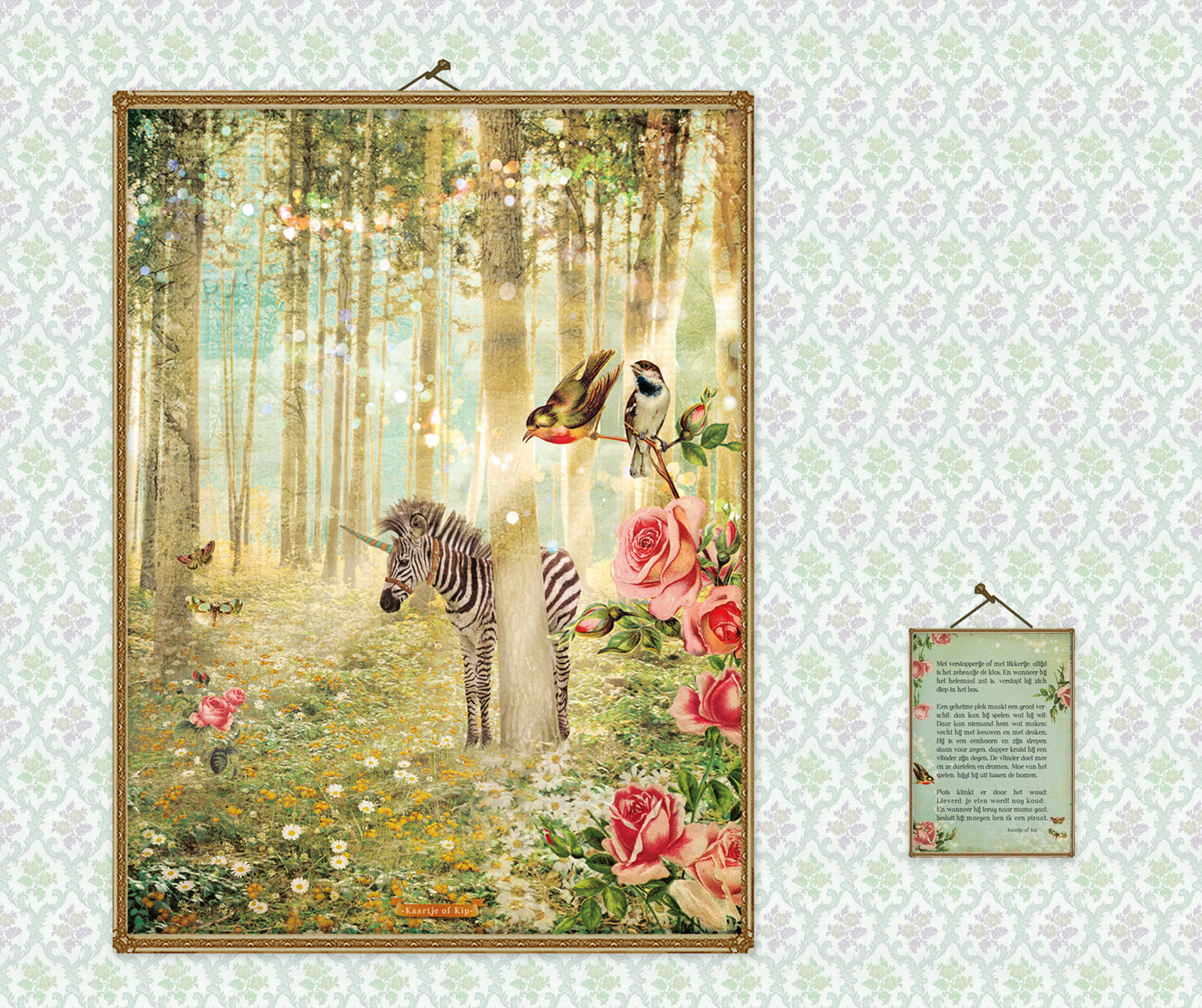 Poster Zebra in 't bos