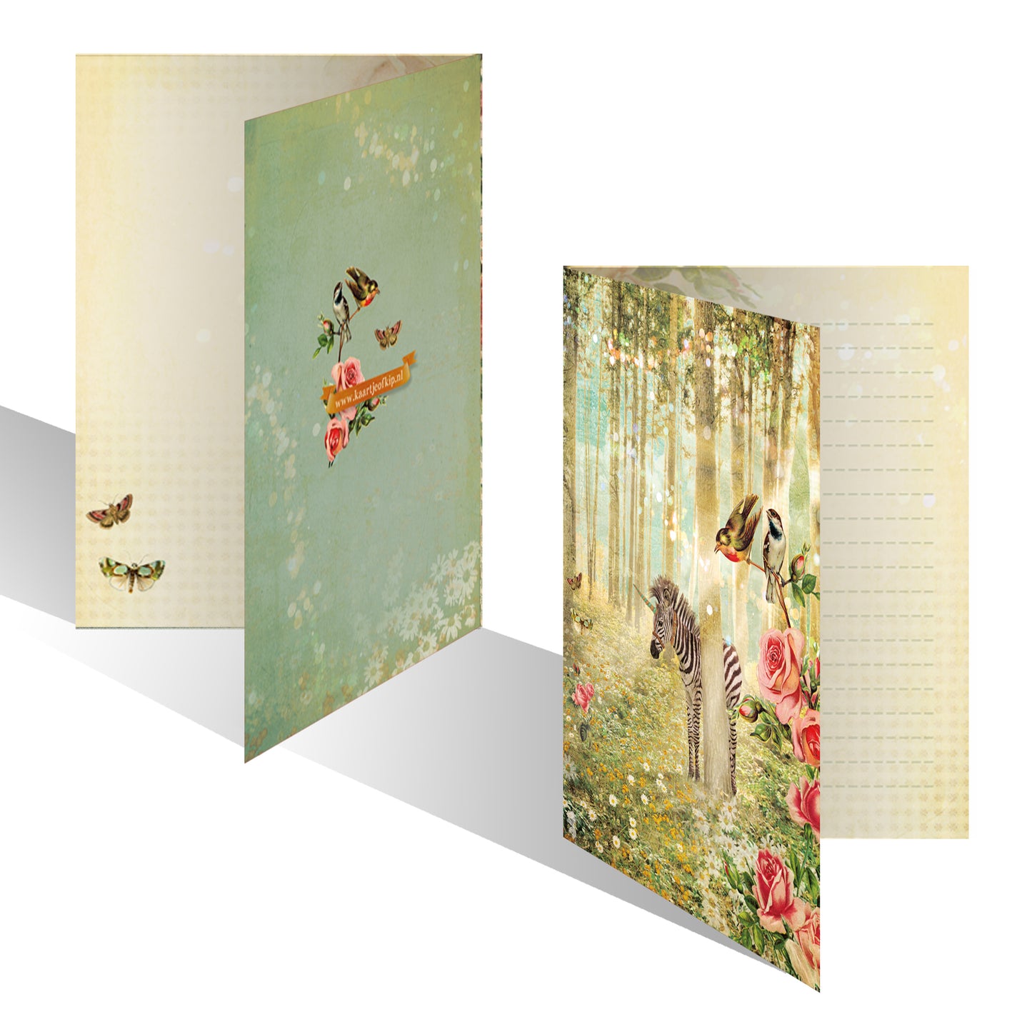 Luxe wenskaart Zebra in 't Bos