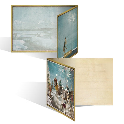 Luxe Nieuwjaarskaart 'Zebra's'