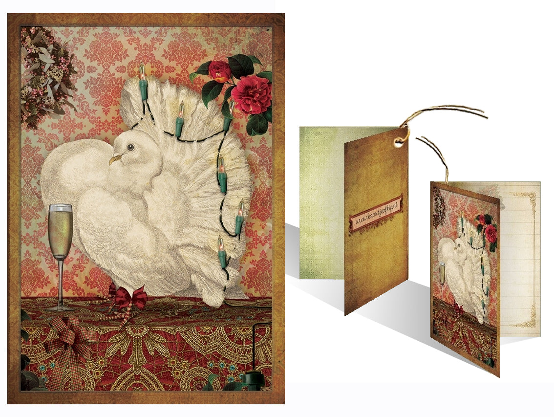 Kerst Kadokaartje 'Kerst Duif'