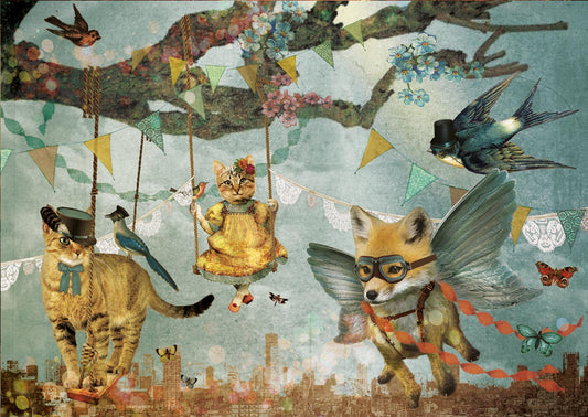 Ansichtkaart Feest in de Lucht