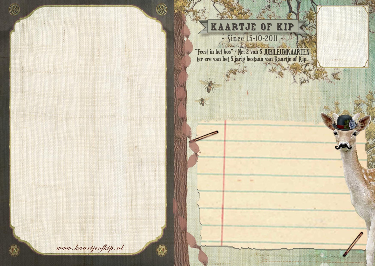 Ansichtkaart Feest in het Bos