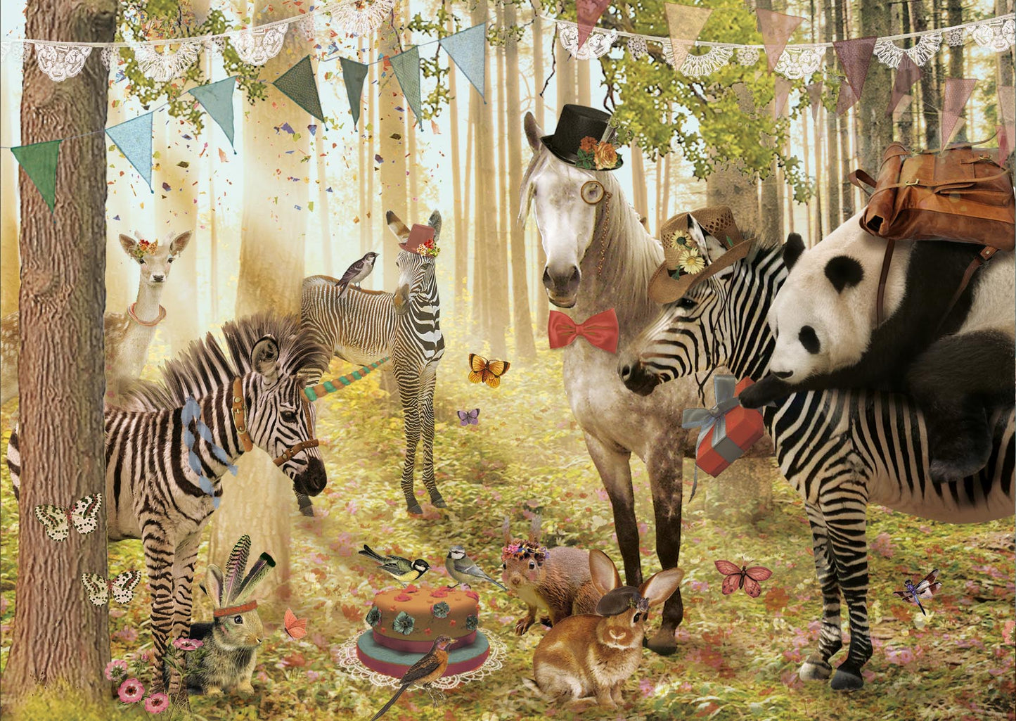 Ansichtkaart Feest in het Bos